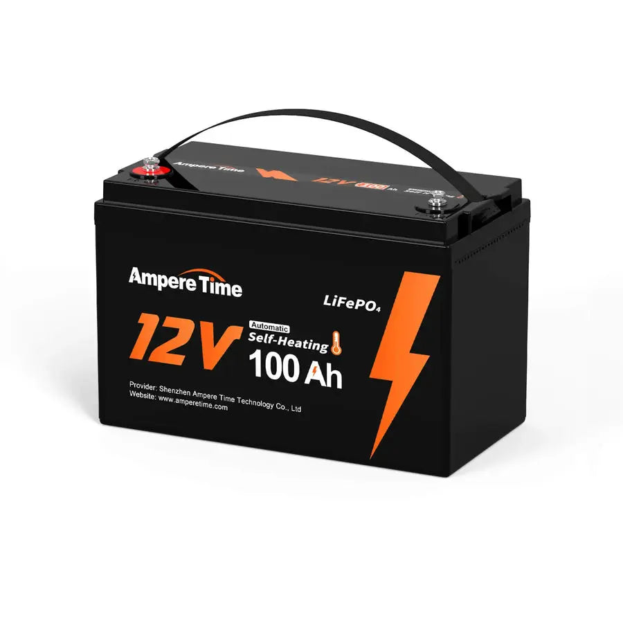 Ampere Time 12V 100Ah Lithium Battery with Self-Heating – Amperetime-US